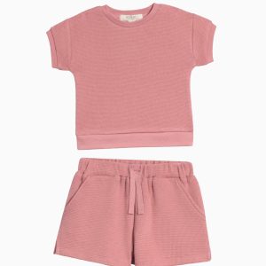 Organic 2 Piece Waffle Tee and Shorts Set