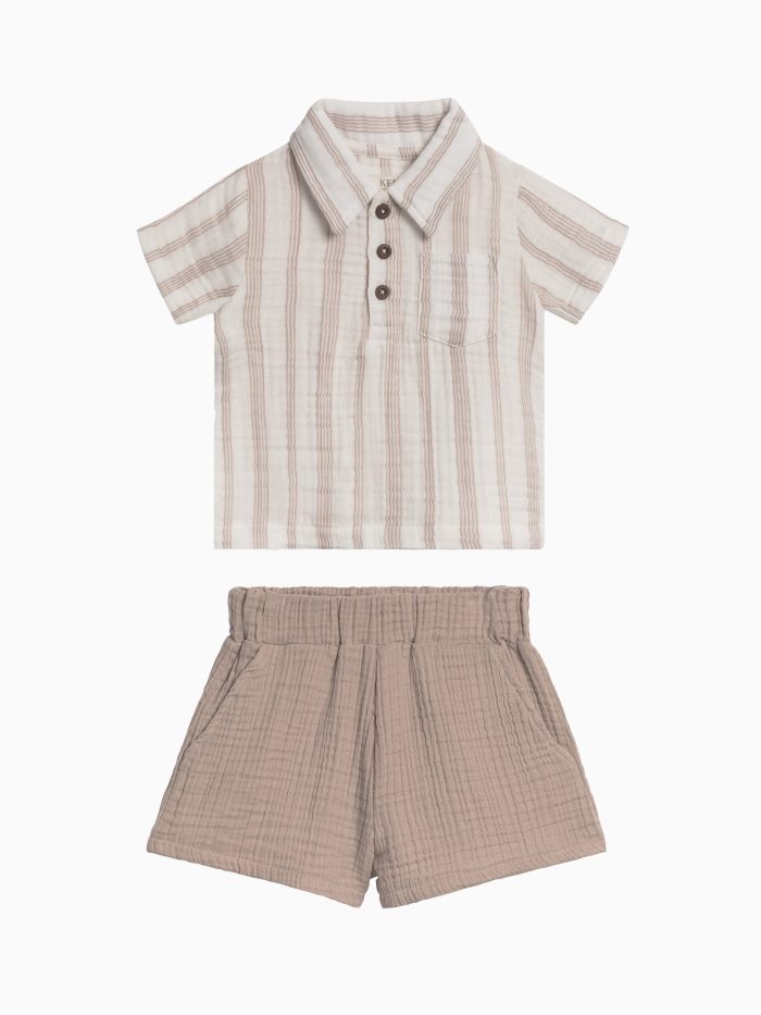 Organic 2 Piece Boys Muslin Outfit Set - Image 2
