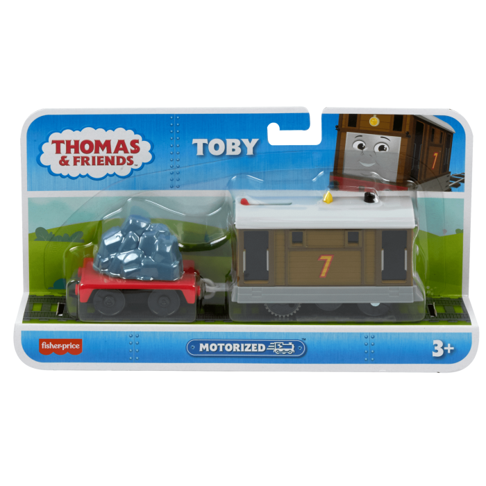 Thomas & Friends Toby Motorized Toy Train Engine With Cargo For Preschool Kids - Image 6