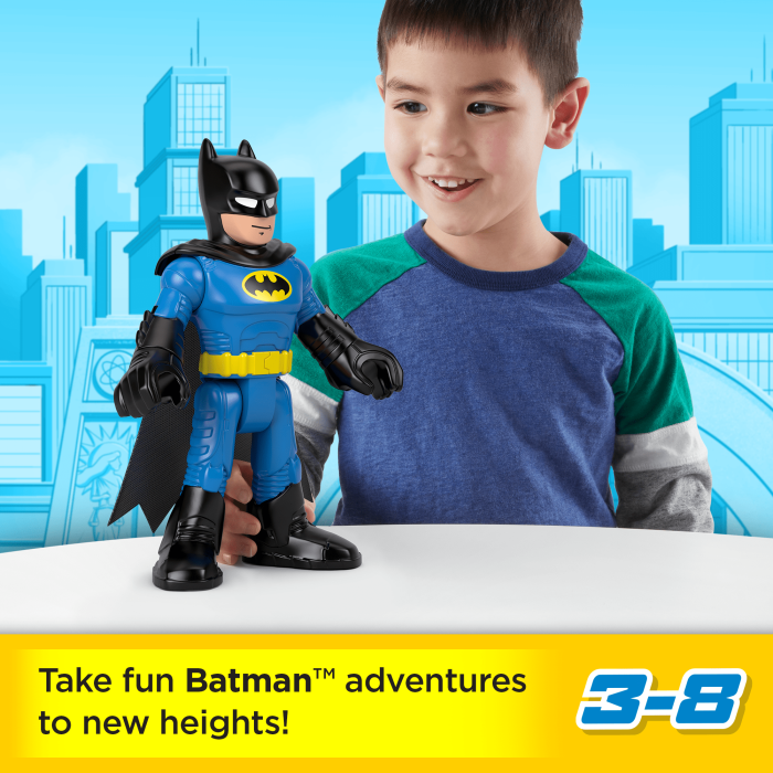 Imaginext DC Super Friends Batman XL Figure 10-inch Poseable Preschool Toy, Black & Blue - Image 2