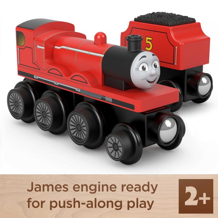 Fisher-Price Thomas & Friends Wooden Railway James Engine And Coal-Car - Image 2