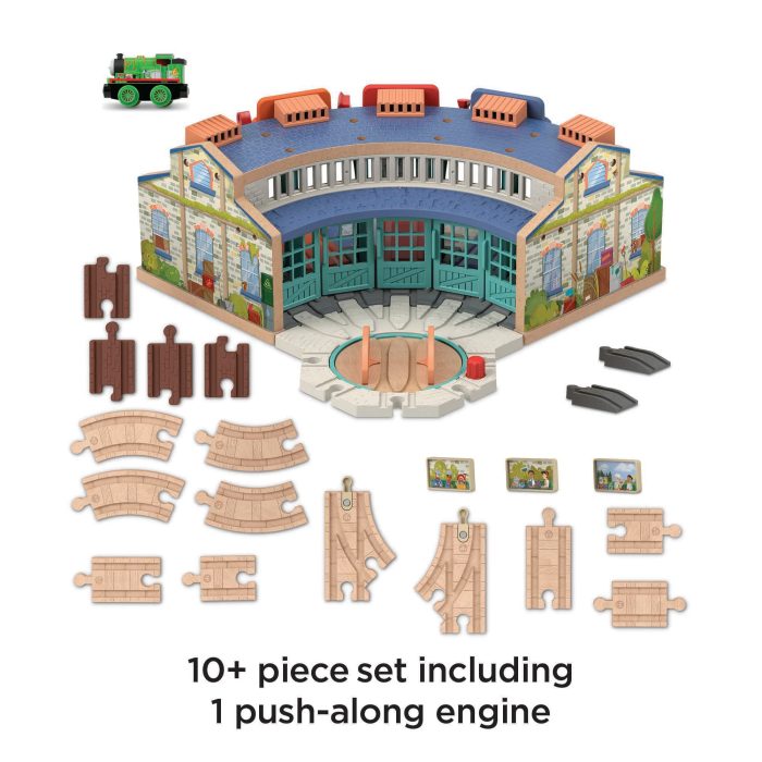 Fisher-Price Thomas & Friends Wooden Railway Tidmouth Sheds Starter Train Set - Image 4