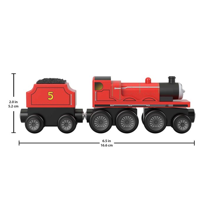 Fisher-Price Thomas & Friends Wooden Railway James Engine And Coal-Car - Image 6