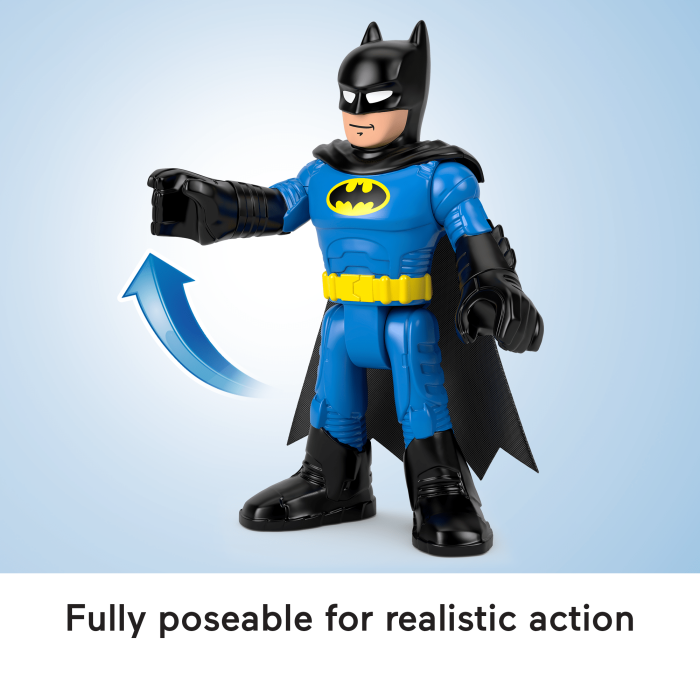 Imaginext DC Super Friends Batman XL Figure 10-inch Poseable Preschool Toy, Black & Blue - Image 3