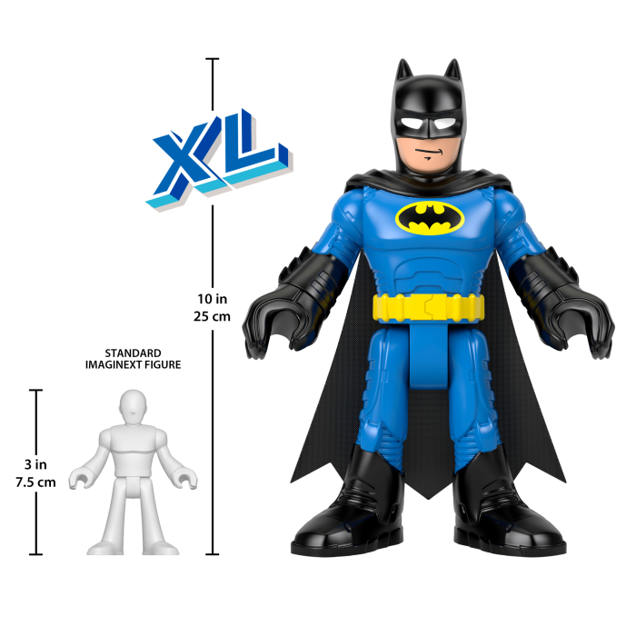 Imaginext DC Super Friends Batman XL Figure 10-inch Poseable Preschool Toy, Black & Blue - Image 4