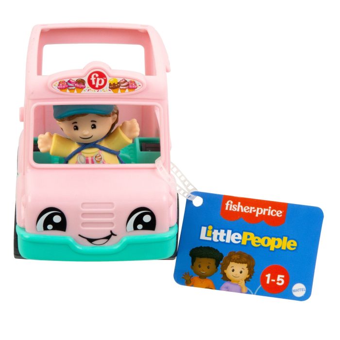 Fisher-Price Little People Ice Cream Truck, Push-Along Toy Vehicle & Figure For Toddlers & Kids - Image 6