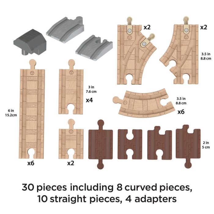 Fisher-Price Thomas & Friends Wooden Railway Expansion Clackety Track Pack - Image 5