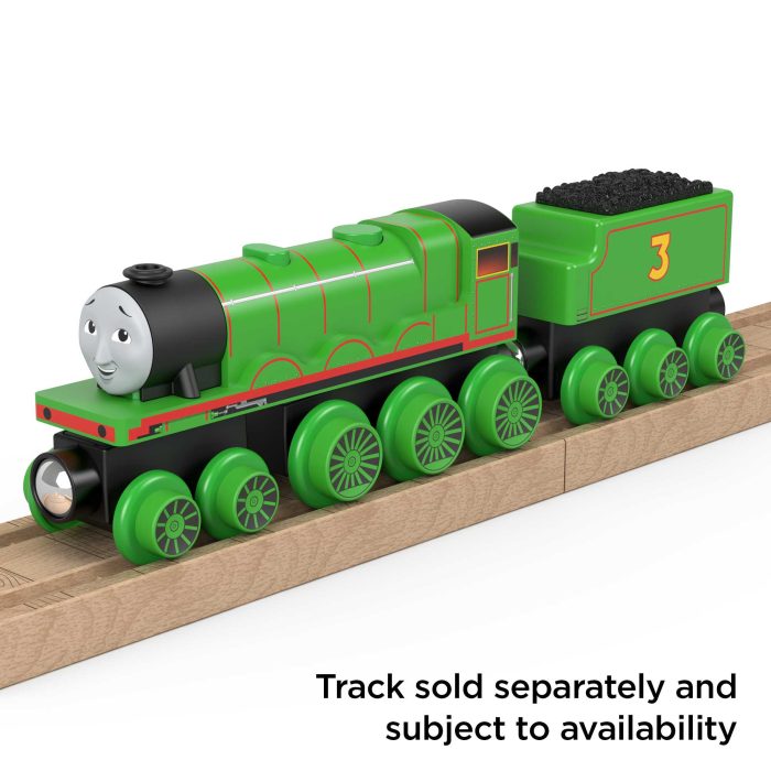 Thomas & Friends Wooden Railway Henry Engine And Coal Car - Image 4