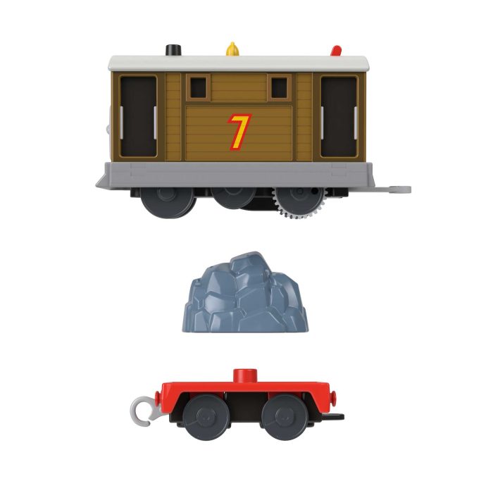 Thomas & Friends Toby Motorized Toy Train Engine With Cargo For Preschool Kids - Image 4