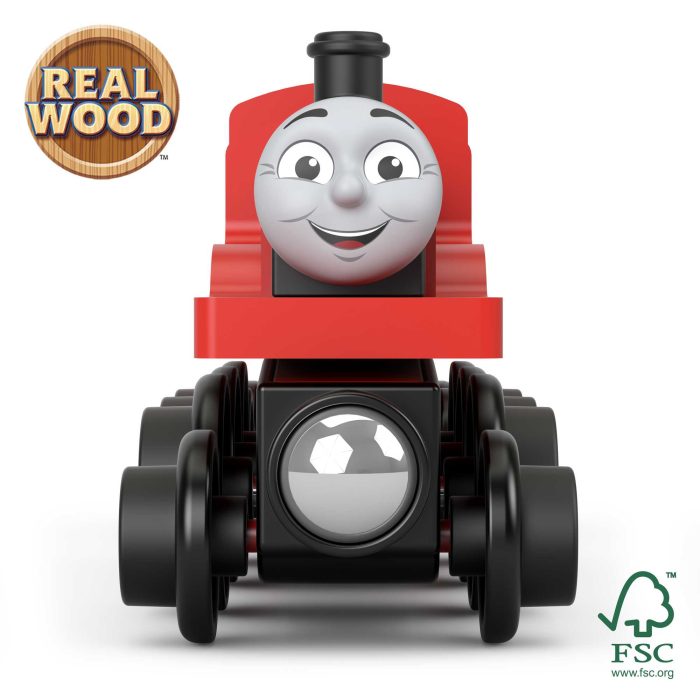 Fisher-Price Thomas & Friends Wooden Railway James Engine And Coal-Car - Image 3